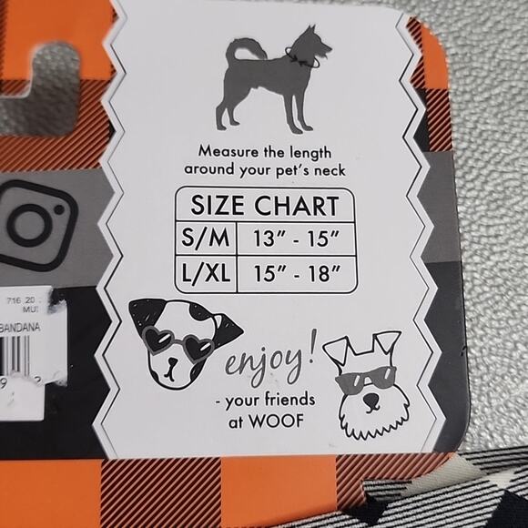 Woof Pet Bandana, Meet me at the pumpkin patch, NWT, L/XL - Picture 4 of 4